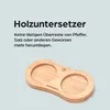 Pfeffer- und Salzmühlen-Set Naturbelassen Akazienholz Produktbild-Vorschau 5