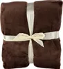 A folded brown microfiber blanket tied with a cream ribbon. Náhled obrázku produktu