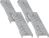 Four silver metal grill accessories are arranged diagonally on a white background. Anteprima dell’immagine prodotto