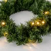 LED vánoční věnec, zelený, s časovačem a funkcemi - 35 cm - Náhled obrázku produktu 4