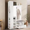 MODFU Garderobenset,Wandgarderobe mit Spiegel und Produktbild-Vorschau 3