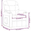 vidaXL Fauteuil relax gris clair Tissu Voir les images du produit 8