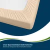 Sensalou Spannbettlaken 180 x 200 cm - Beige (1er Pack) Produktbild-Vorschau 6