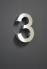 Hausnummer Premium Edelstahl in 3D Design Arial H20cmxT3cm Produktbild-Vorschau 3