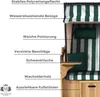 Strandkorb Ostsee 2,5-Sitzer 150cm breit in Schwarz Grün Produktbild-Vorschau 6