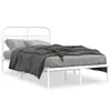 vidaXL Bettgestell mit Kopfteil Metall Weiß 120x200 cm Produktbild-Vorschau 1