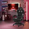 A gaming setup with a chair, desk, computer, and monitor. Náhľad obrázku produktu