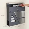 HOMCOM Wetterfester Briefkasten mit Zeitungshalter und 2 Produktbild-Vorschau 3
