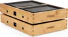 Two stacked table grills with bamboo casing and black grill plates, shown from a slight angle against a white background. Produktbild-Vorschau