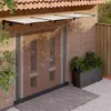 vidaXL Strieška na dvere čierna a transparentná 297,5x90 cm Náhľad obrázku produktu 2