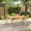 vidaXL : Ensemble de 6 chaises de jardin en bois d'acacia Voir les images du produit 2