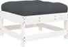 7-tlg. Garten-Lounge-Set mit Kissen Weiß Massivholz Produktbild-Vorschau 6