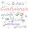 Nur die besten Einhörner werden im Januar geboren ! - Tasse Produktbild-Vorschau 2
