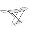 A black foldable drying rack with X-shaped legs is shown against a white background. Produktbild-Vorschau