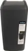 A dark gray Orion trash can with a flip lid, shown against a white background. A label with product information and a small image of the trash can is attached to the side. Náhled obrázku produktu