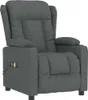 vidaXL Massagesessel Elektrisch Dunkelgrau Stoff Produktbild-Vorschau 3