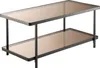 Couchtisch L100 cm aus schwarzem Metall mit Platten aus Produktbild-Vorschau 5