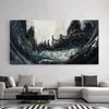 ARTHUB® Leinwandbild 60x120 cm, Abstract Black | Produktbild-Vorschau 10