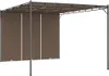 vidaXL Gartenpavillon mit Seitenvorhang 4x3x2,25 m Taupe Produktbild-Vorschau 1
