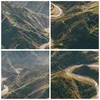Bild auf Leinwand - Leinwandbild - 4 Teile - Berge Weg Wald Produktbild-Vorschau 8