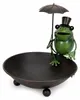 Vogelbad aus Metall mit Frosch und Regenschirm "Fritz" Produktbild-Vorschau 1