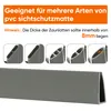 Diagrams showing different cross-sections of PVC fence slats and a long gray PVC profile. Produktbild-Vorschau