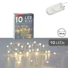 Cepewa LED Lichterkette Batterie Draht silber 10 Micro LEDs Produktbild-Vorschau 1