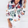 Damen-Sweatshirt - Blumenmuster - Jacke mit Reißverschluss Produktbild-Vorschau 4