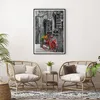 Gerahmtes Poster - Schwarzer Rahmen - Rot Fahrrad Allee - Produktbild-Vorschau 6