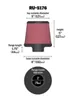 K&N Filters RU-5176 Kegelform Sportluftfilter 127mm Höhe Produktbild-Vorschau 2