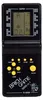 A black handheld electronic brick game console with a screen displaying a game and buttons below. Náhled obrázku produktu