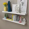 vidaXL Mensole a muro 2 pz. MDF Bianco Anteprima dell’immagine prodotto 2