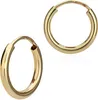 Paar 585 Gelbgold Creolen Ohrringen Ohrschmuck 1,8mm Rund Produktbild-Vorschau 2