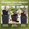 CASARIA Blumentopf 3er Set Polyrattangeflecht Übertopf Produktbild-Vorschau 4