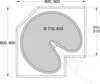 Ninka Schwenkboden 3/4-Kreis - für Küchen Eckschrank ProArc Produktbild-Vorschau 2