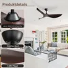 Sofucor Deckenventilator, Gleichstrommotor, drei braune Produktbild-Vorschau 9