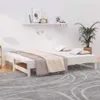 vidaXL Rozkladacia posteľ biela 2x(80x200) cm Masívne Náhľad obrázku produktu 2
