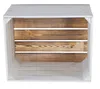 5x Moderne weiße Obstkiste / Holzkiste mit geflammtem Produktbild-Vorschau 4