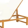 vidaXL Lehátko s polštářem hnědé 200 x 57 x 75 cm akátové Náhled obrázku produktu 8