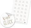 itenga 24x Sticker Aufkleber Viel Glück (Motiv 122) braun Produktbild-Vorschau 1