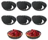 A top-down view of six tart molds, with the bottom row showing two finished mini tarts. Produktbild-Vorschau