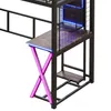 Flieks łóżko piętrowe 90x200cm z biurkiem i LED, łóżko Podgląd zdjęcia produktu 7