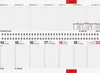 A calendar page with a grid layout for notes and daily entries. Voir les images du produit