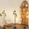 ZMH Stehlampe Vintage 2-flammig Standleuchte Metall Holz Produktbild-Vorschau 16