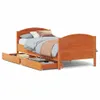 Massivholzbett ohne Matratze Wachsbraun 75x190 cm Produktbild-Vorschau 2