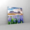 Bilder auf glas - Berge Wiese Blumen - 60x60cm - Glasbilder Produktbild-Vorschau 4