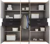 Wimex Taiga Kleiderschrank 225cm eiche sägerau graphit Produktbild-Vorschau 2