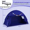 COSTWAY Kindertent, speelhut met 2 ramen en vlaggen, Productafbeelding-voorbeeld 3