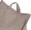 A close-up view of a beige corduroy beanbag chair, focusing on the texture and a handle. Anteprima dell’immagine prodotto