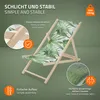 ECD Germany, sada 4 skládacích lehátek, palma, zeleno-bílá, Náhled obrázku produktu 3